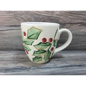K.I.C. Brushes Hand painted holiday coffee mug cup